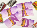 Princess Rapunzel Alphabet Hershey Candy Bar Wrapper Printable