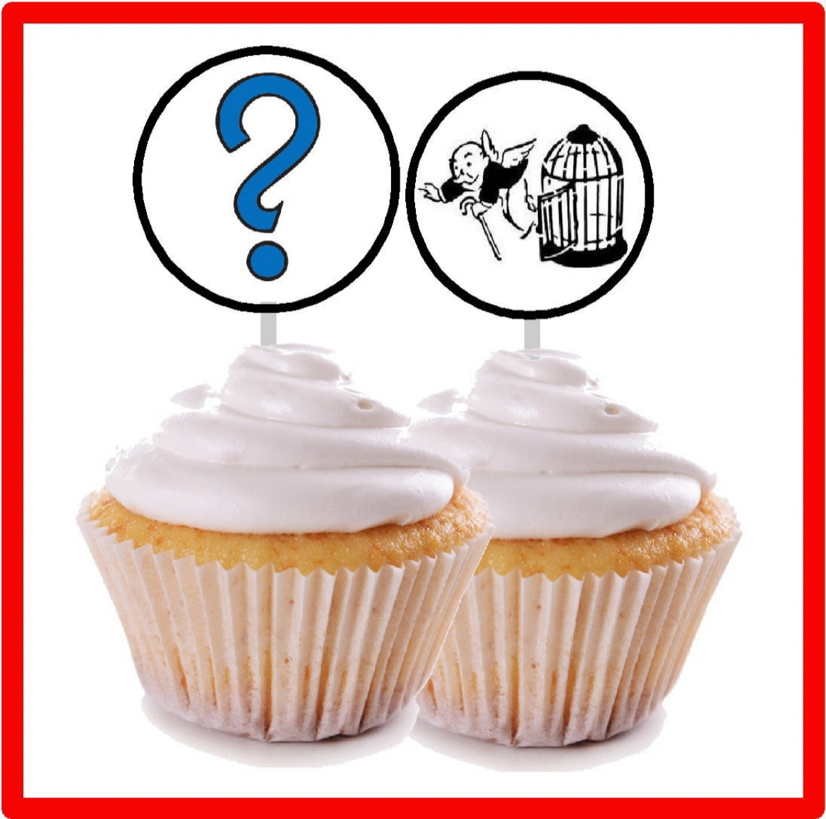 Monopoly Game Night Printable Cupcake Topper Printable