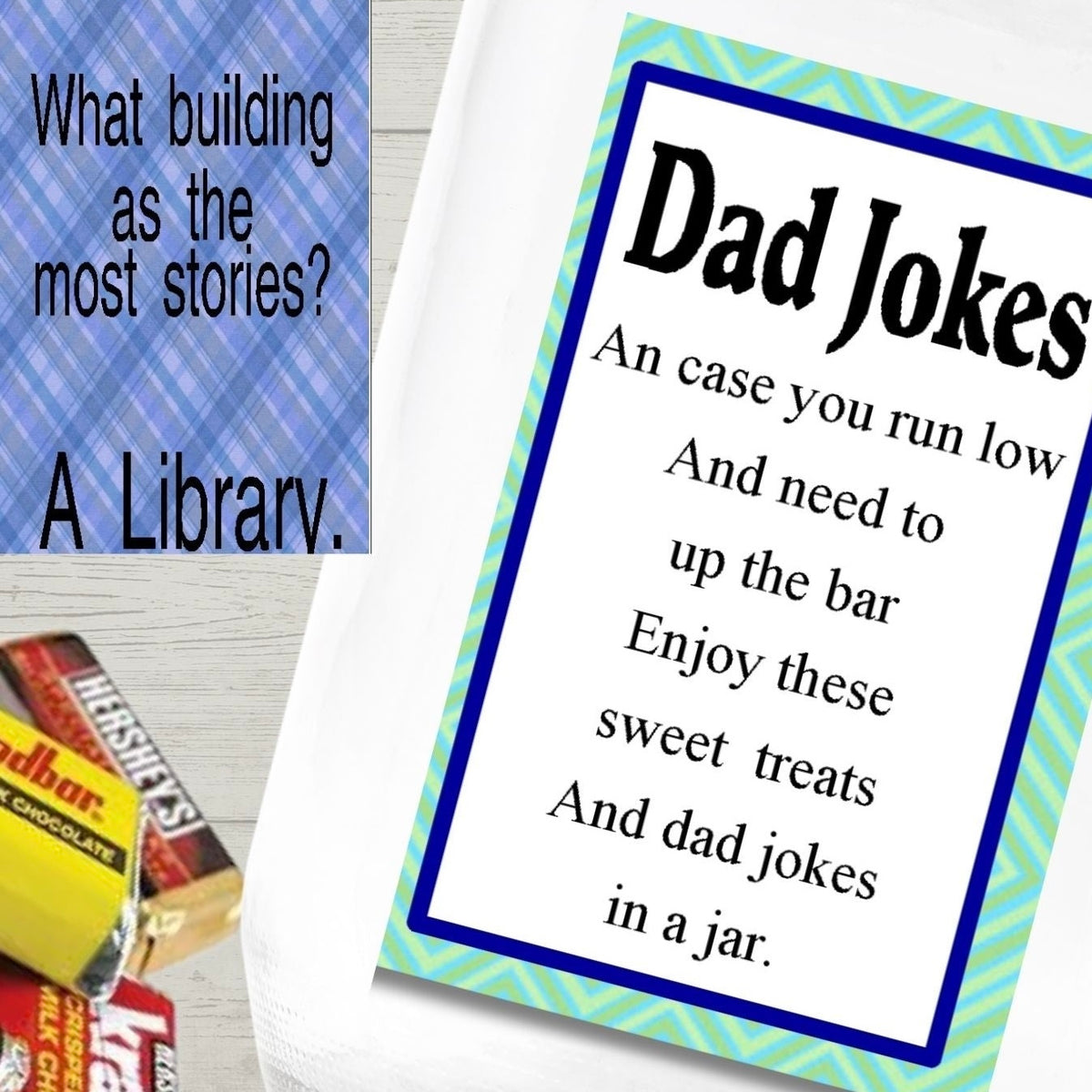 Dad Jokes Hershey Miniature Printable Candy Jar Gift Printable