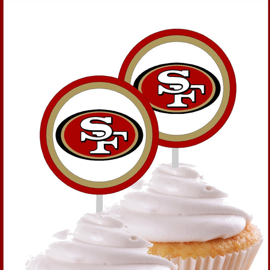 49ers Cupcake Topper Printable