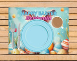 Personalized Blue Easter Bunny Easter Placemat