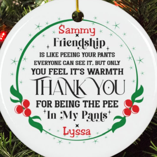 Custom Best Friend Ornament – Funny Christmas Tree Decor for Your BFF