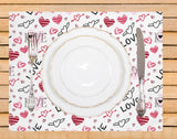 Valentine Love Hearts Placemat, 1pc