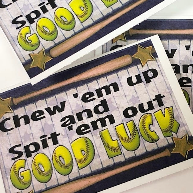 Chew Em Up Softball Bag Topper Team Treat