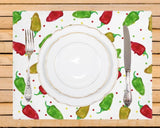 Hot Peppers Kitchen Placemat, 1pc