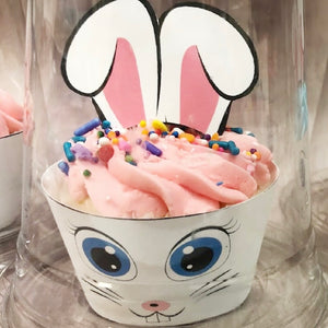Easter Bunny Cupcake Wrapper and Cupcake Topper Printable