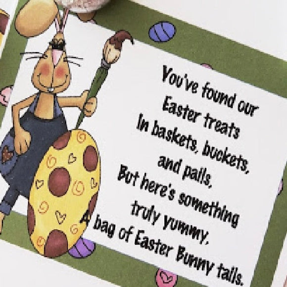 Easter Bunny Tails Bag Topper Printable