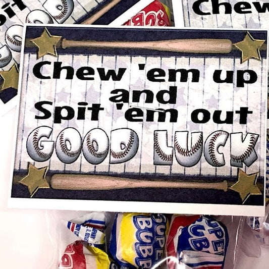Chew Em Up Baseball Bag Topper Team Treat