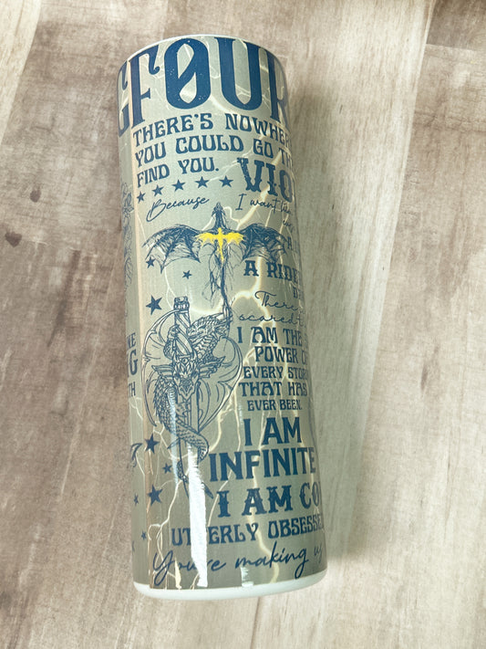 Fourth Wing Quote Tumbler   #719