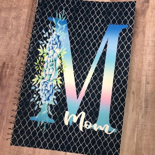 Blue Succulent Personalized Journal