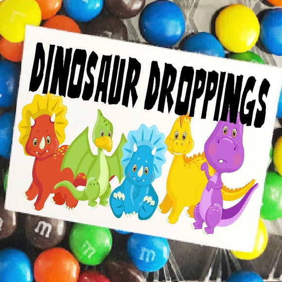 Dinosaur Droppings Printable Bag Topper