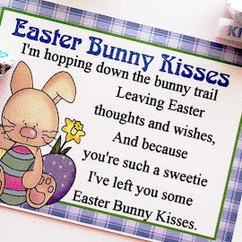 Easter Bunny Kisses Bag Topper Printable