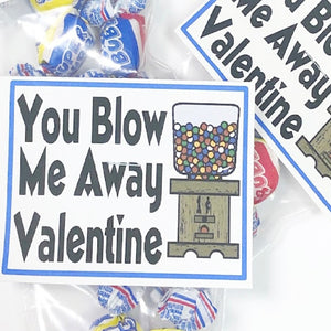 Bubblegum Valentine Candy Bag Topper Printable