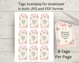 Berry First Birthday Thank You Tags Printable