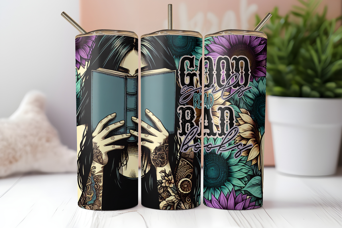 Good Girls Read Bad Books 20 ounce Stainless Steel Tumbler   *656