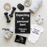 Gym Pregnancy Announcement Canva Template – Fitness Baby Reveal