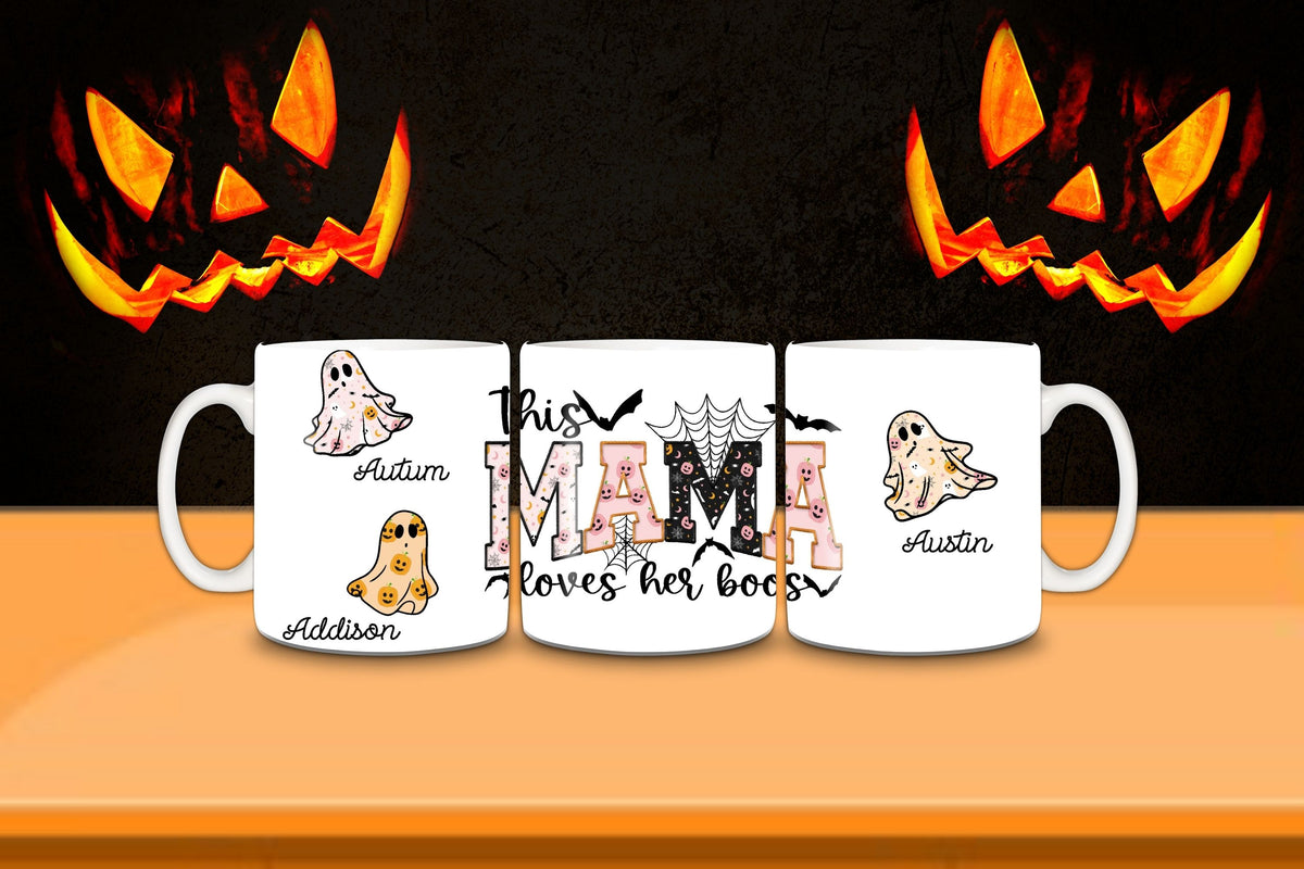 This Mama Loves Her Boos Personalized Halloween Coffee Mug