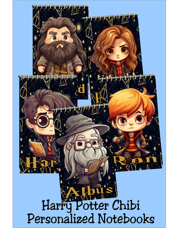 Harry Potter Chibi Style Character Personalized Notebooks