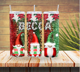 Christmas Gnomes Personalized 20 ounce Stainless Steel Tumbler  *551