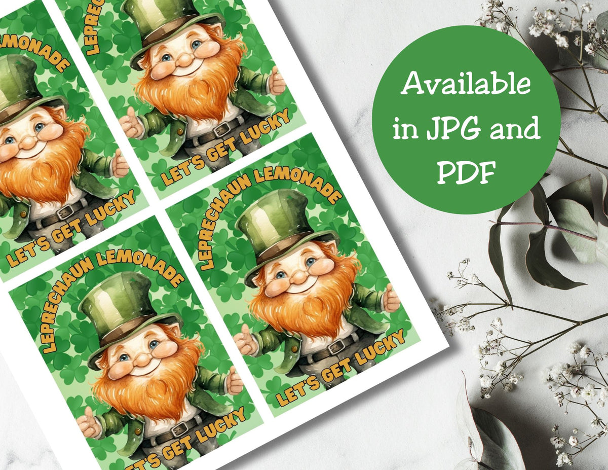 Leprechaun Lemonade Label Printable