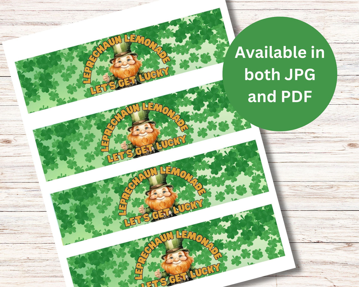 Leprechaun Lemonade Label Printable