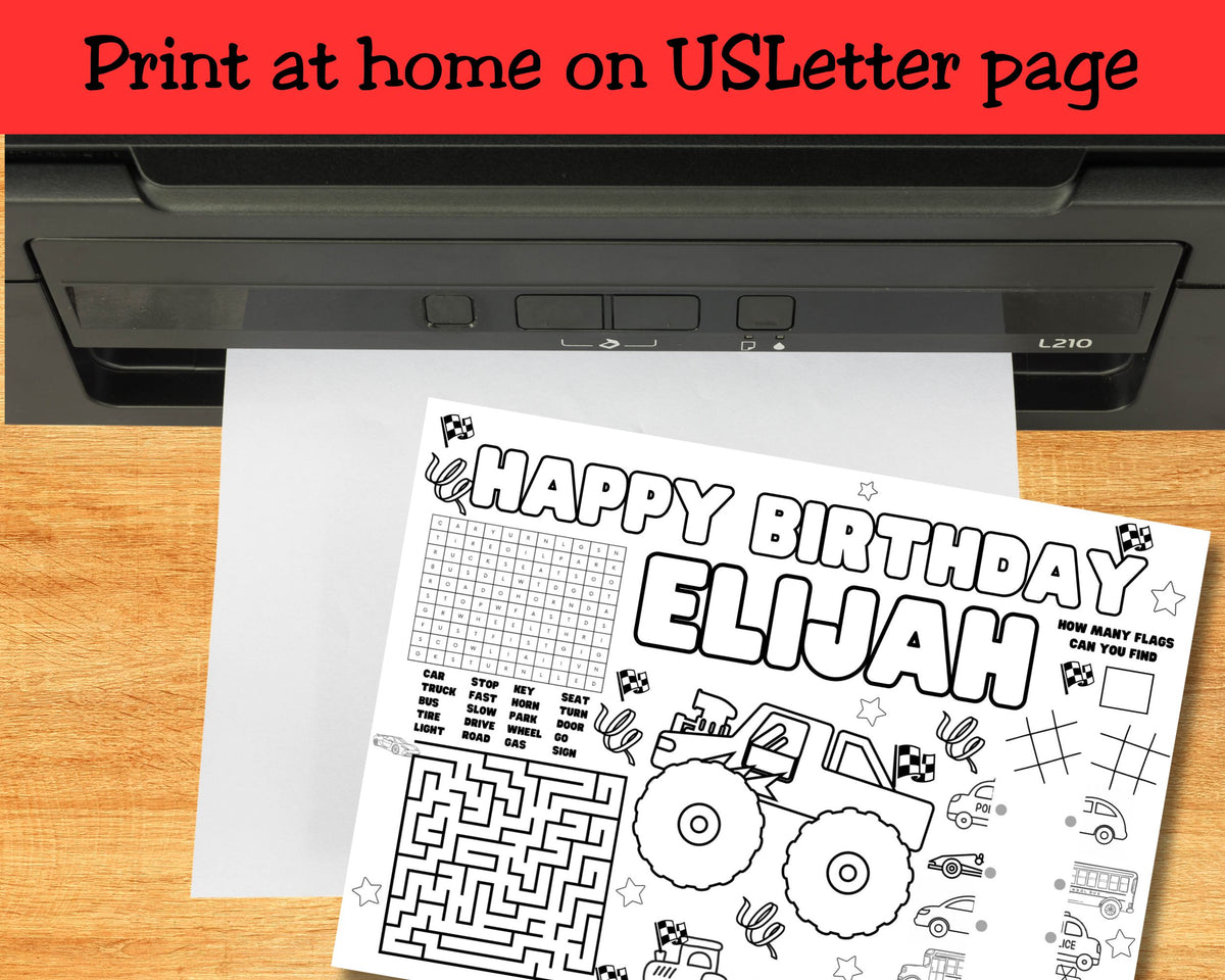 Party Activities Sheet Transportation Theme Collection Birthday Entertainment Pack Vehicle Design Games Word Search Maze Connect Dots Coloring Pages Train Theme Digital Template Printable Kids Party Supplies Custom Layout
