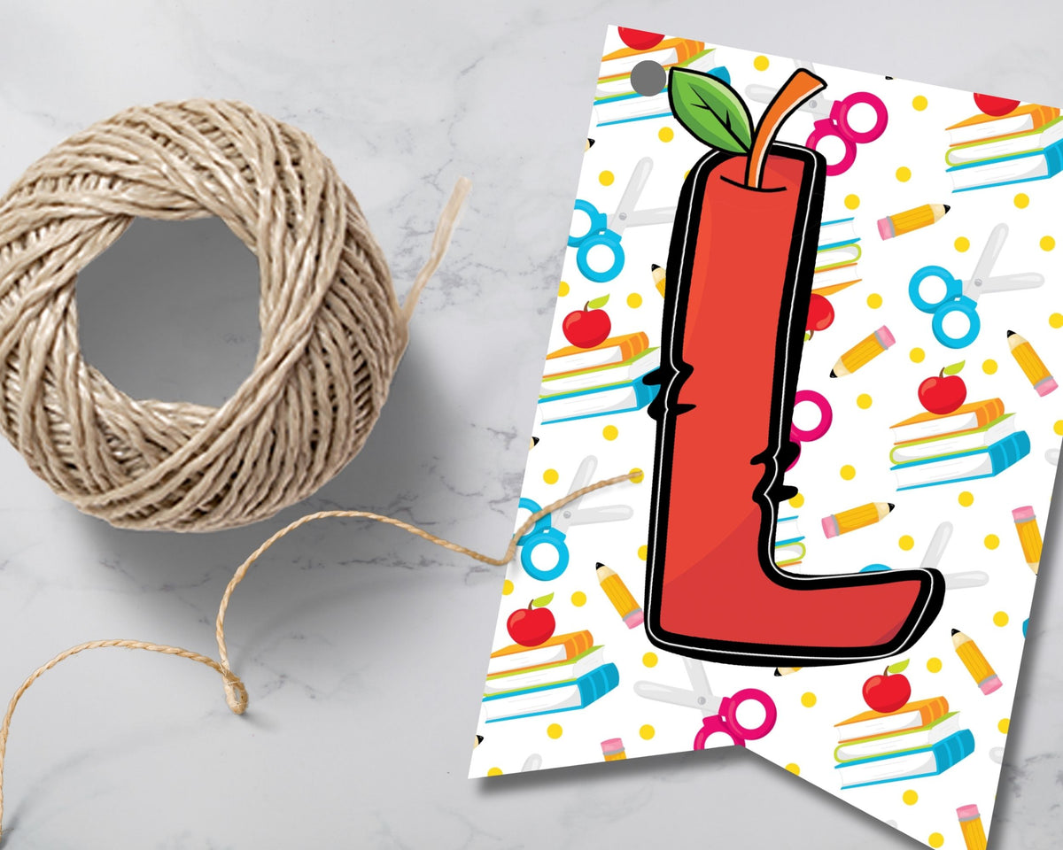 Apple Alphabet School Pennant Banner Printable