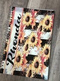 Personalized Fall Sunflowers Notebook Gift Set