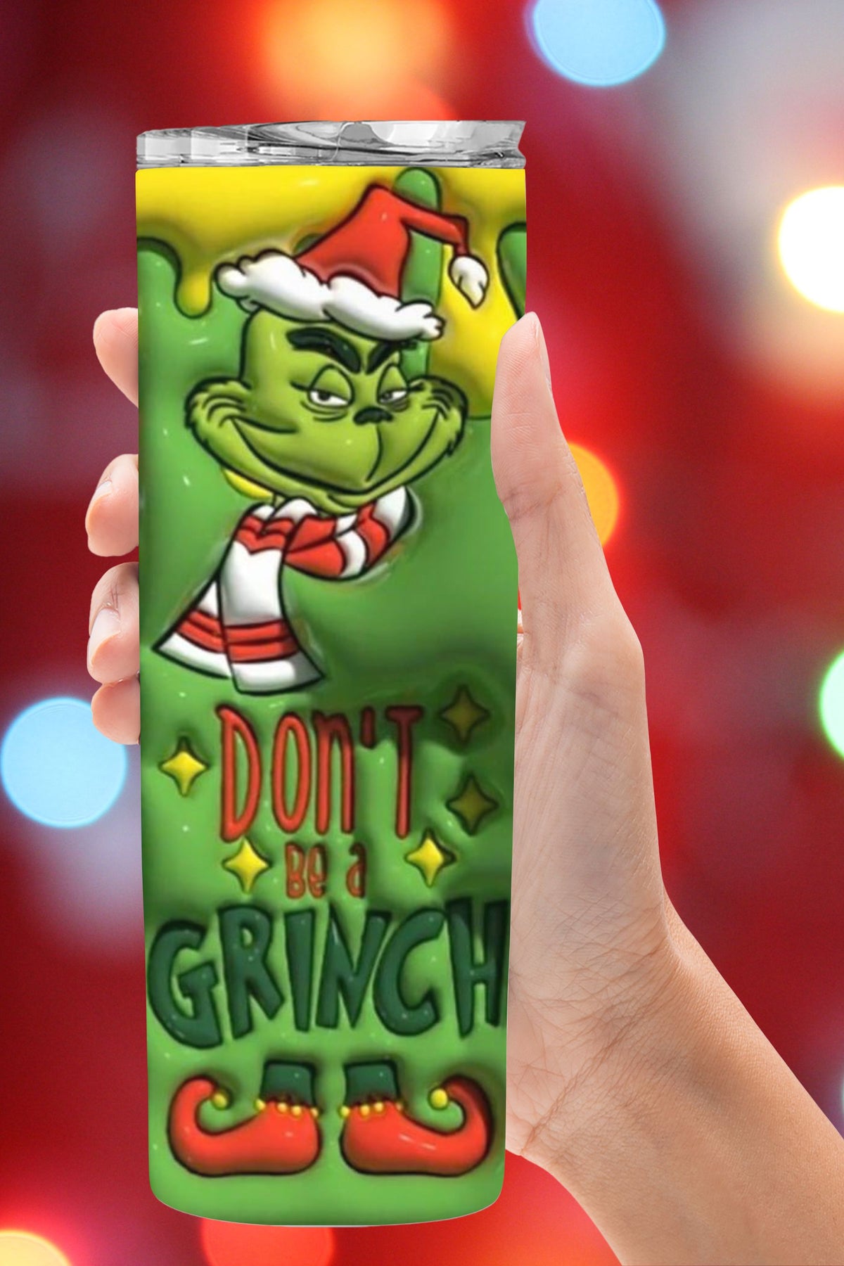 Don’t Be A Grinch 3D Christmas Tumbler  *232