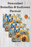 Sunflower and Butterflies Personalized Placemat