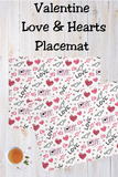 Valentine Love Hearts Placemat, 1pc