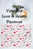 Valentine Love Hearts Placemat, 1pc