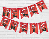 Santa Claus Pennant Canva Template Printable