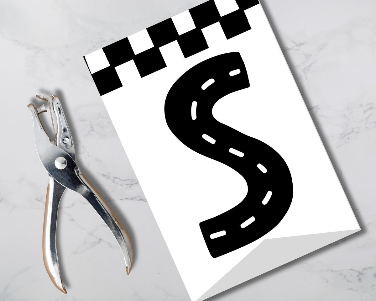Racing Flag Pennant Banner Printable with Canva Template