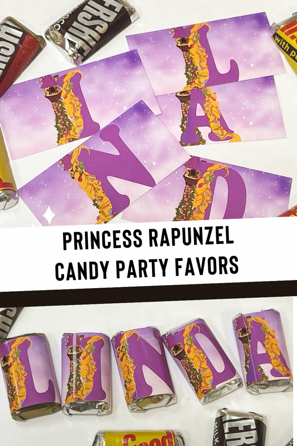 Princess Rapunzel Alphabet Hershey Candy Bar Wrapper Printable