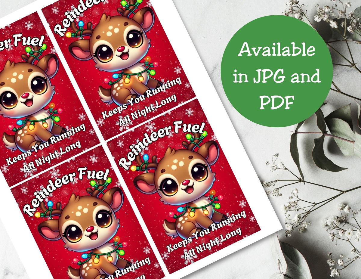 Reindeer Fuel Christmas Printable Capri Sun Label