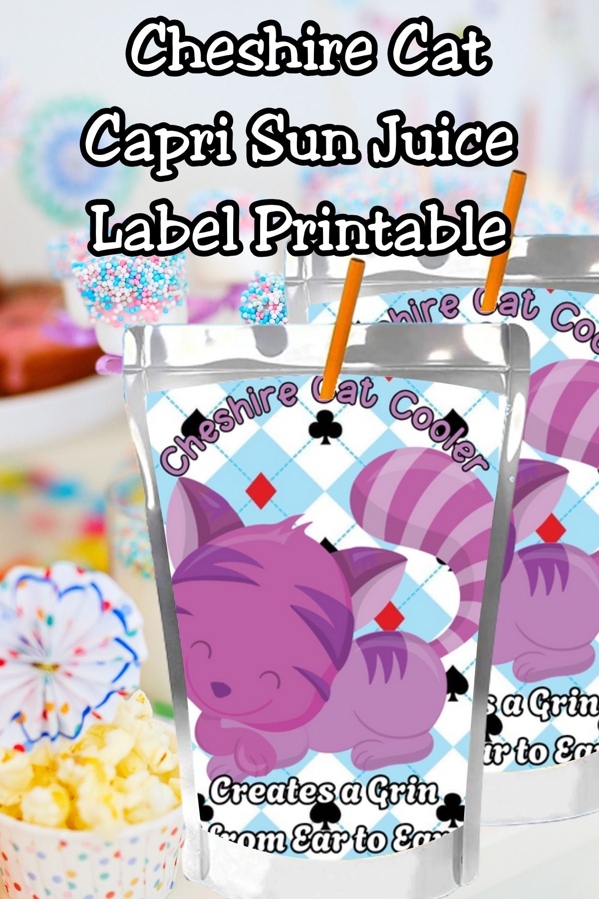Alice in Wonderland Capri Sun Printable Labels