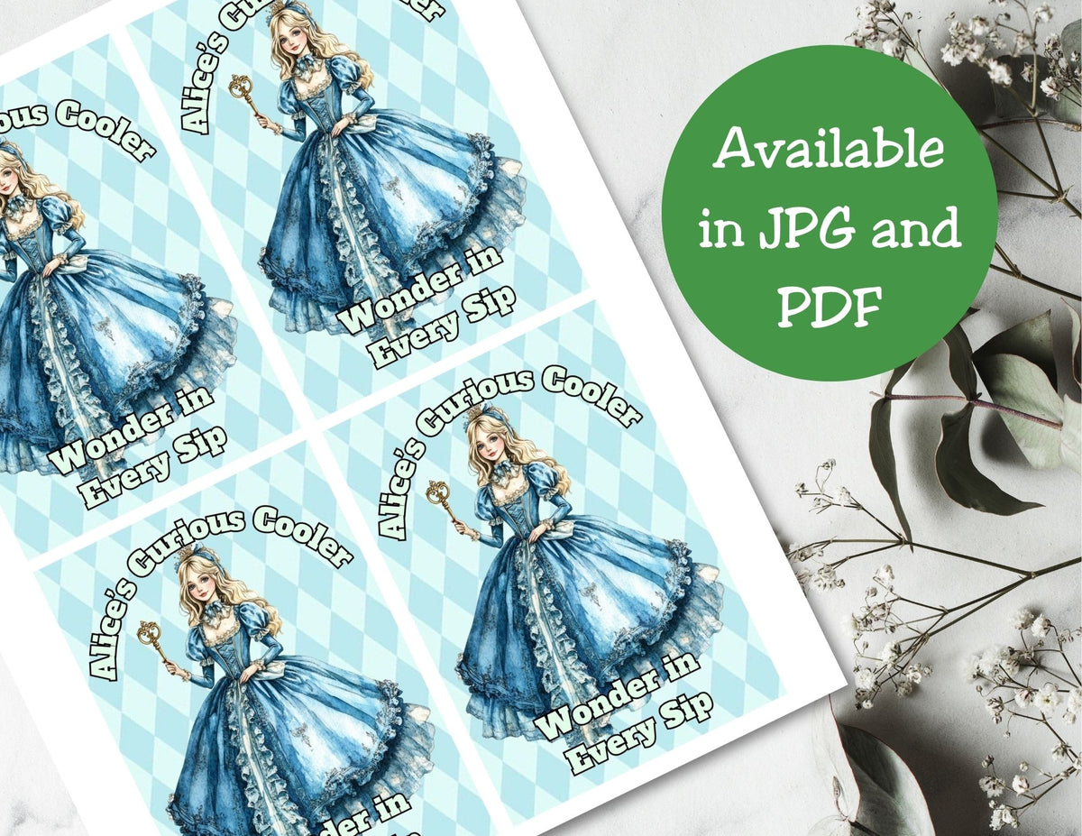 Vintage Alice in Wonderland Capri Sun Printable Label