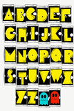 PacMan Alphabet Hershey Candy Bar Wrapper Printable