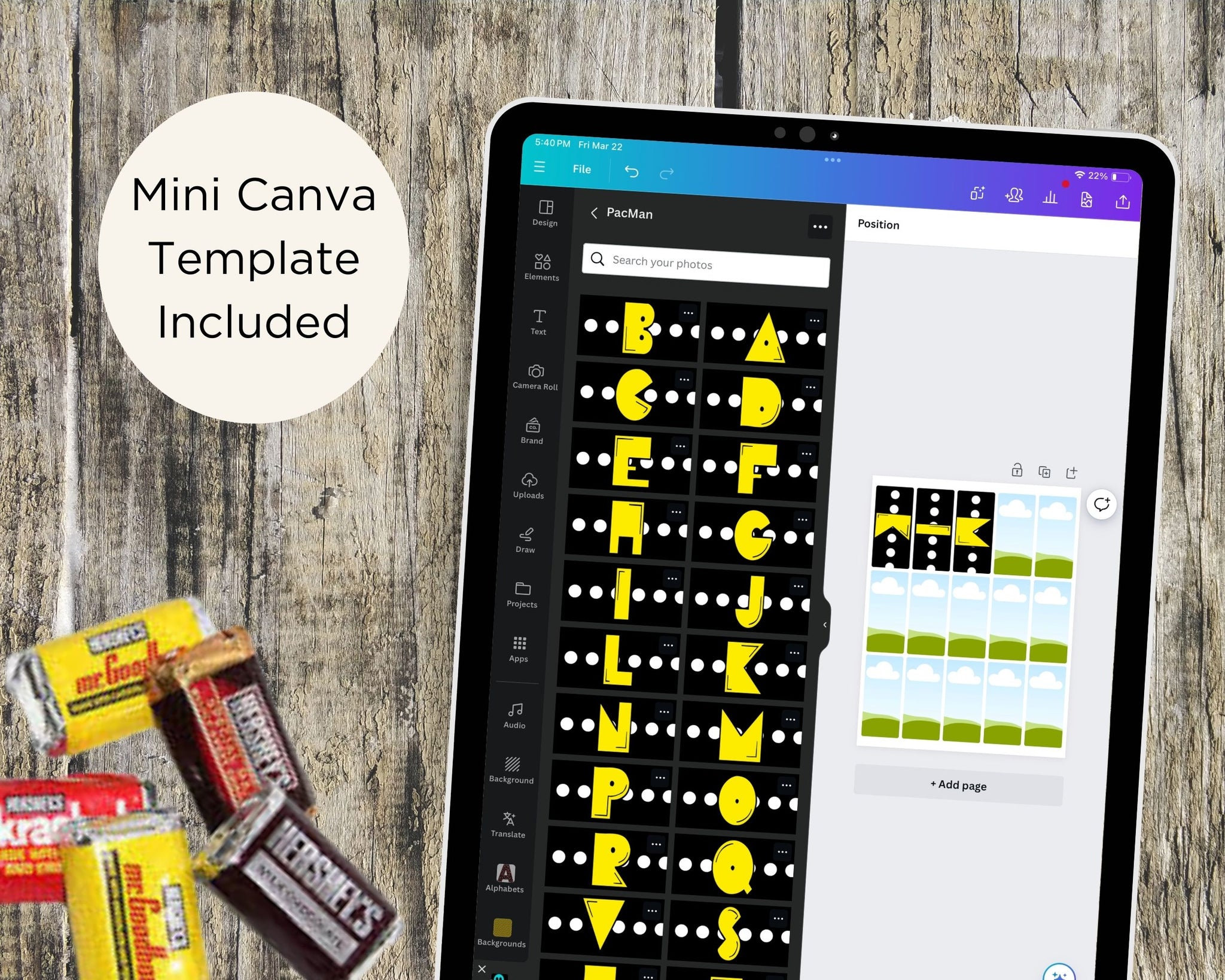 Candy Raver Pac Man PacMan Alphabet Hershey Candy Bar Wrapper Printable – DIY Party Mom