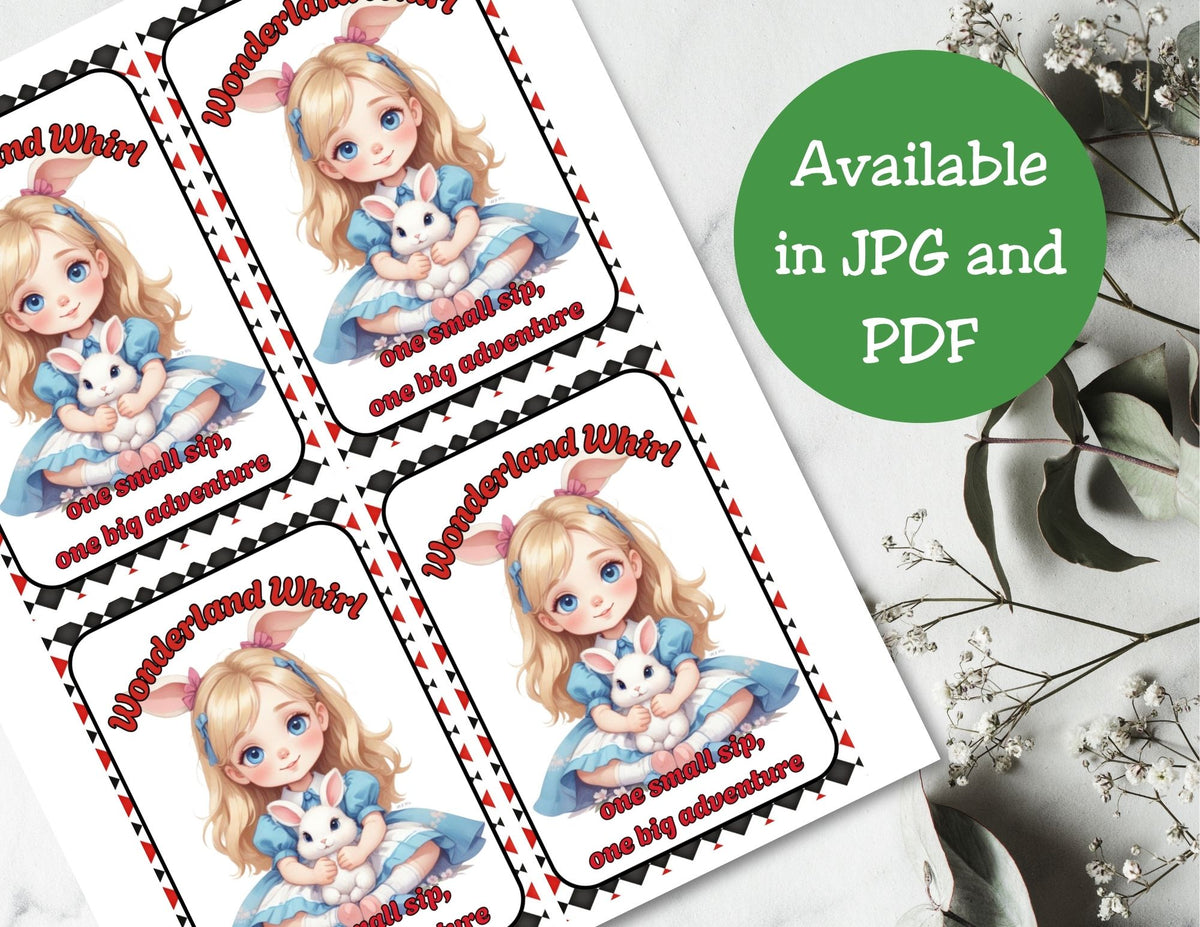 Cute Wonderland Capri Sun Printable Labels