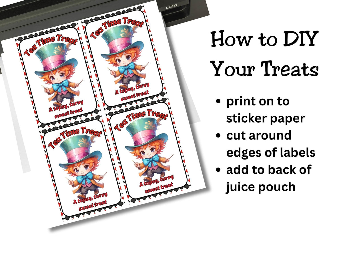 Cute Wonderland Capri Sun Printable Labels
