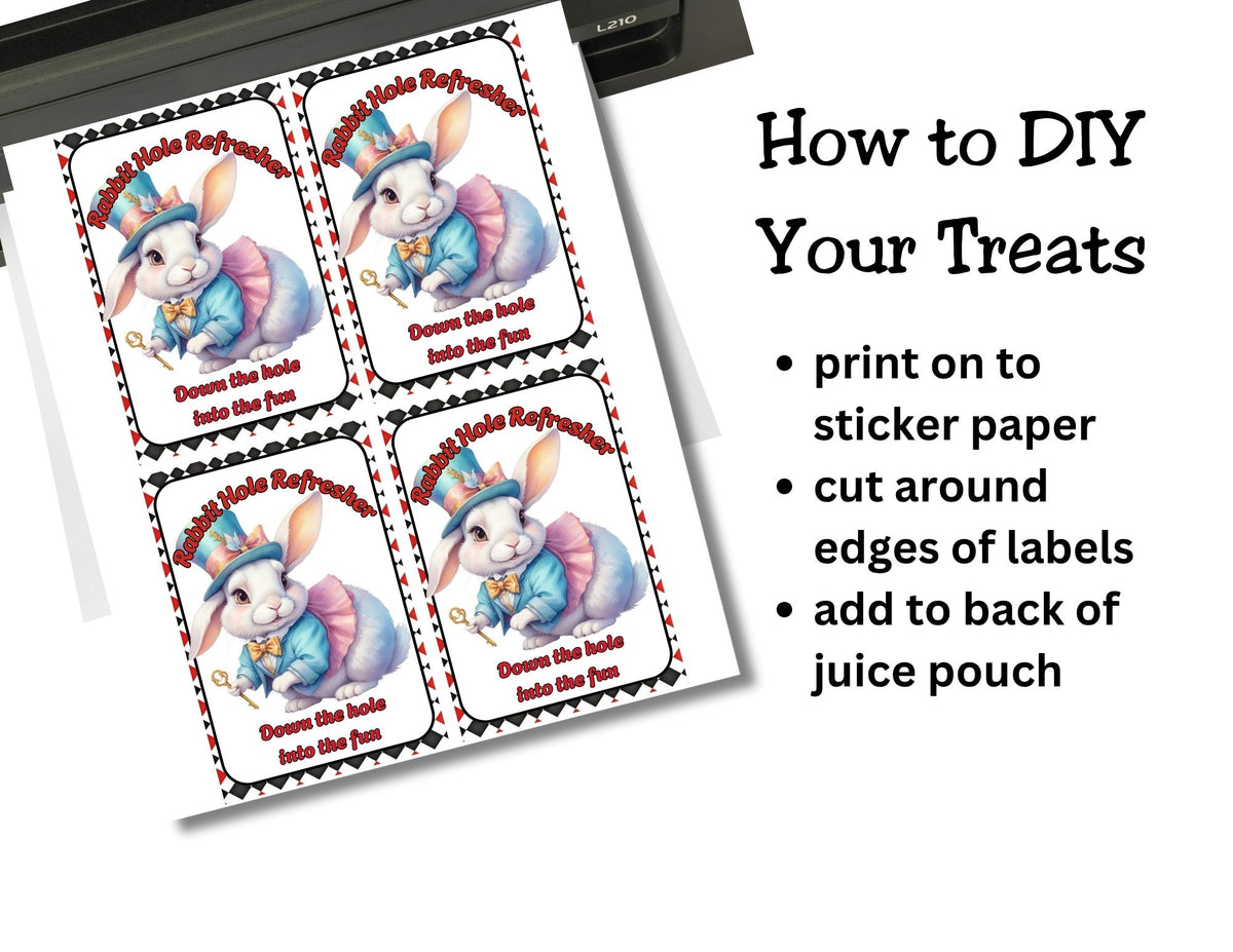 Cute Wonderland Capri Sun Printable Labels