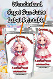 Cute Wonderland Capri Sun Printable Labels