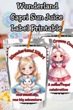 Cute Wonderland Capri Sun Printable Labels