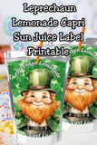 Leprechaun Lemonade Label Printable