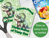 Dinosaur Capri Sun Label Printable