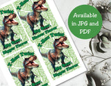 Dinosaur Capri Sun Label Printable