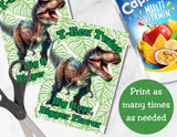 Dinosaur Capri Sun Label Printable