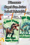 Dinosaur Capri Sun Label Printable